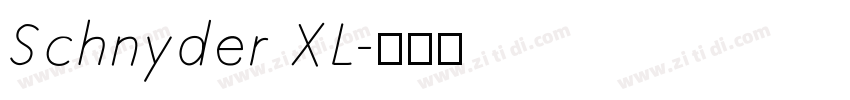 Schnyder XL字体转换